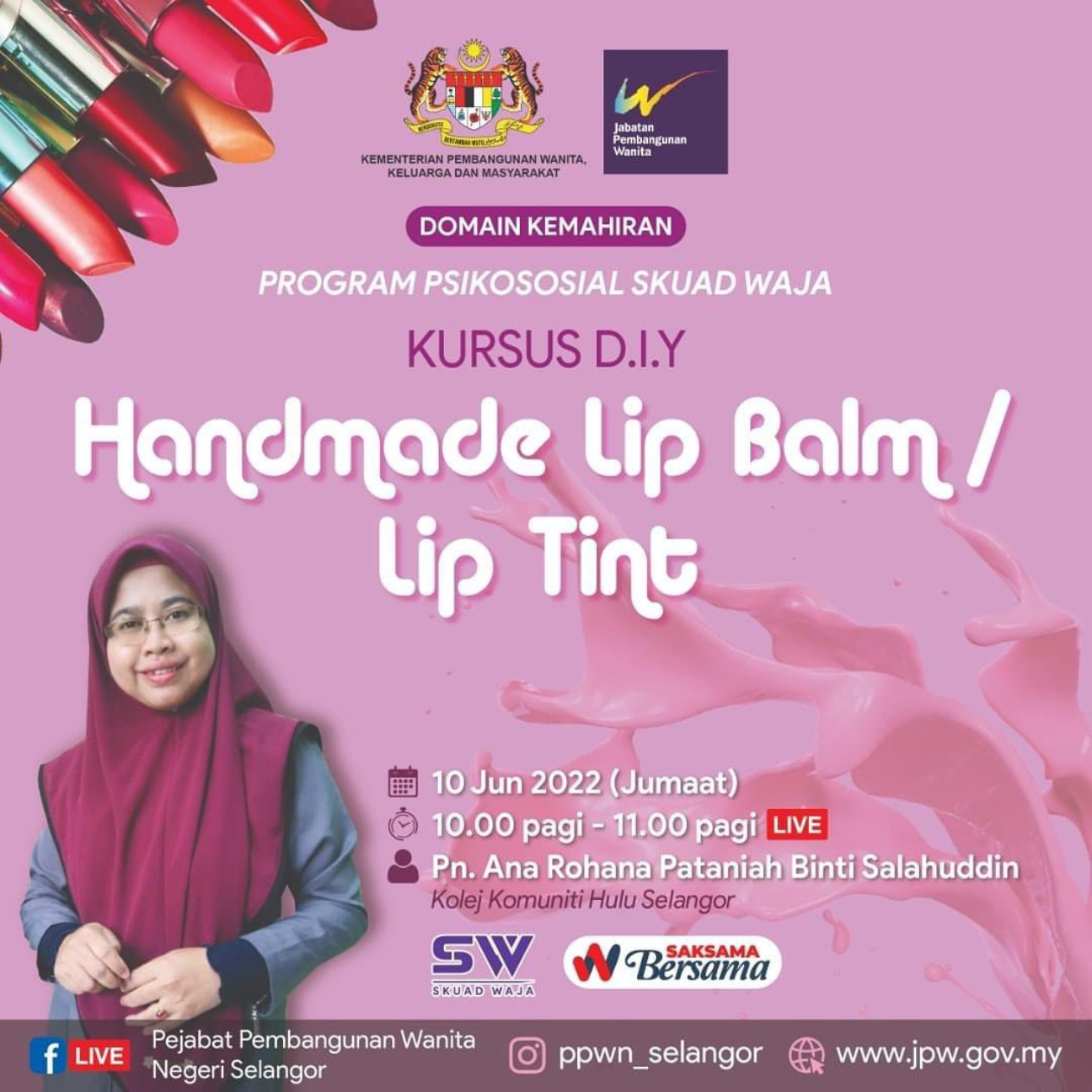 Domain Kemahiran: Handmade Lip Balm / Lip Tint