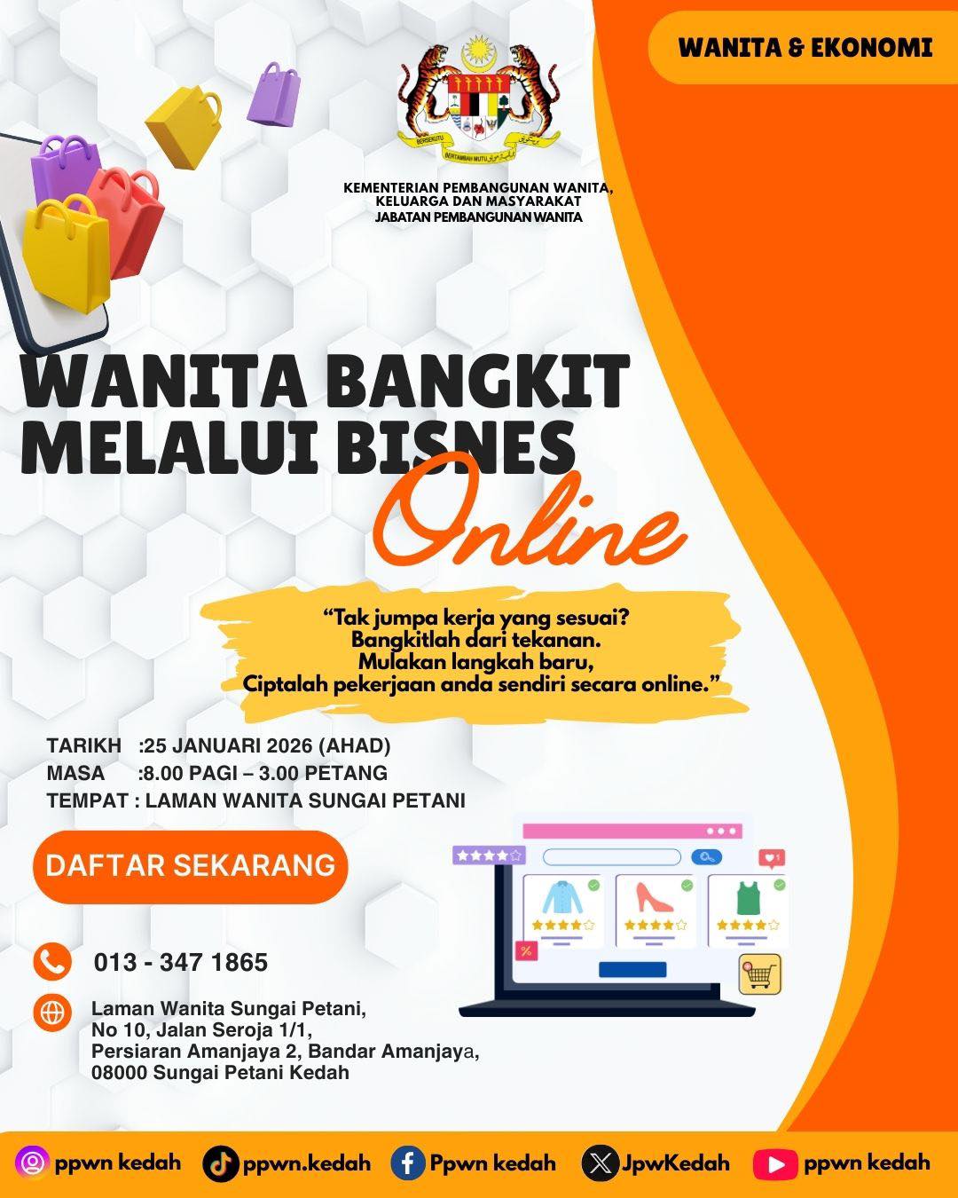 Wanita dan Ekonomi: Wanita Bangkit Melalui Sistem Online