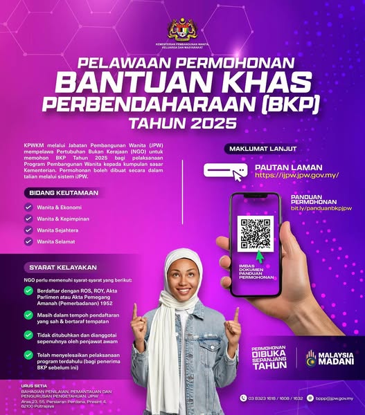 Pelawaan Permohonan Bantuan Khas Perbendaharaan (BKP) Tahun 2025