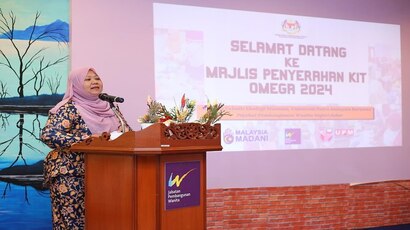 Majlis Penyerahan Kit Peserta OMEGA 2024 di Laman Wanita, Muar