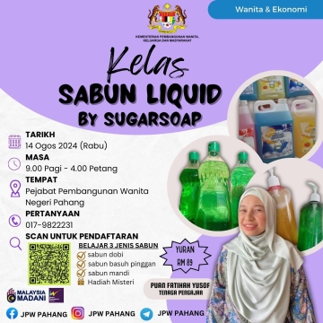 Wanita dan Ekonomi: Kelas Sabun Liquid By Sugarsoap
